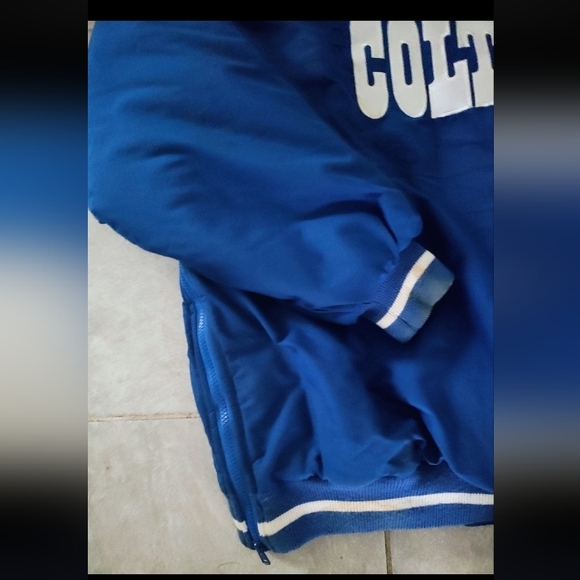 STARTER Blue NFL Jacket with Hood - Picture 5 of 6